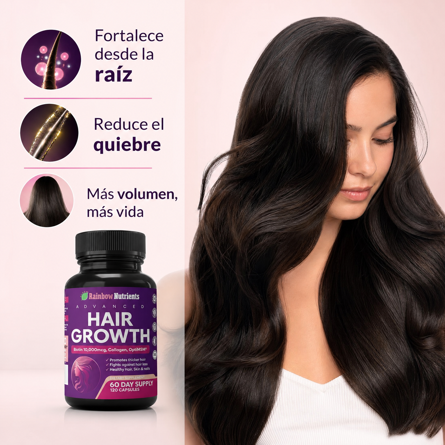 Follix™ | Suplemento Capilar Avanzado con Biotina y Colágeno