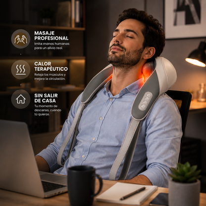 CERVIRELAX PRO (Masajeador Inteligente de Cuello y Hombros con Calor Terapéutico)