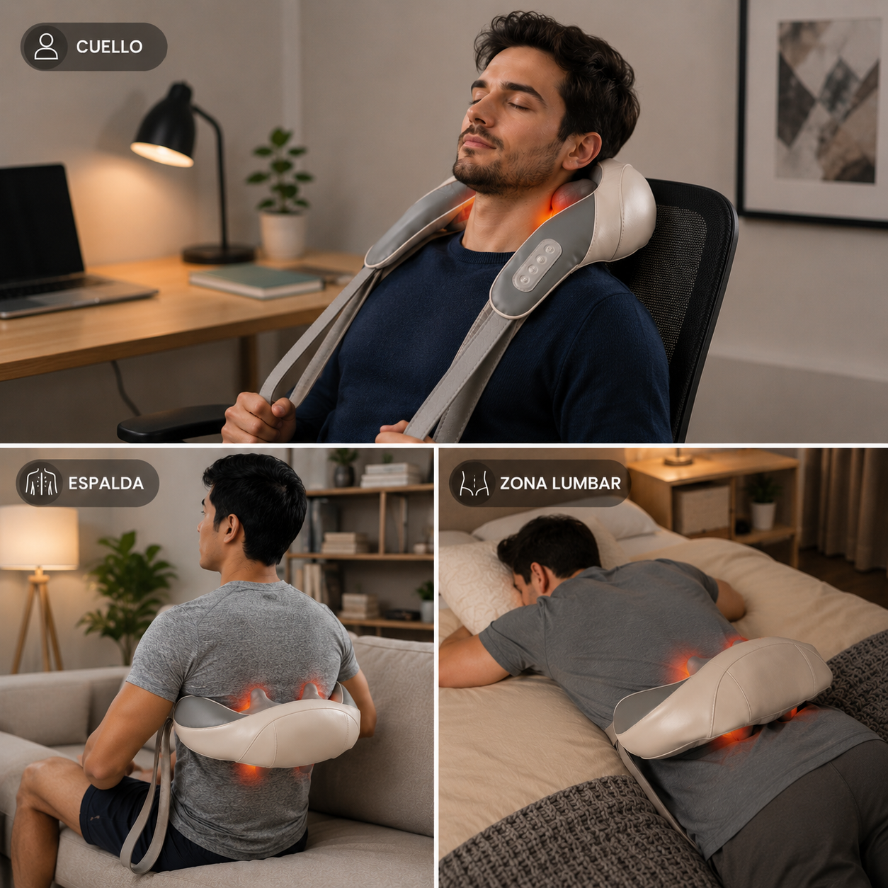 CERVIRELAX PRO (Masajeador Inteligente de Cuello y Hombros con Calor Terapéutico)
